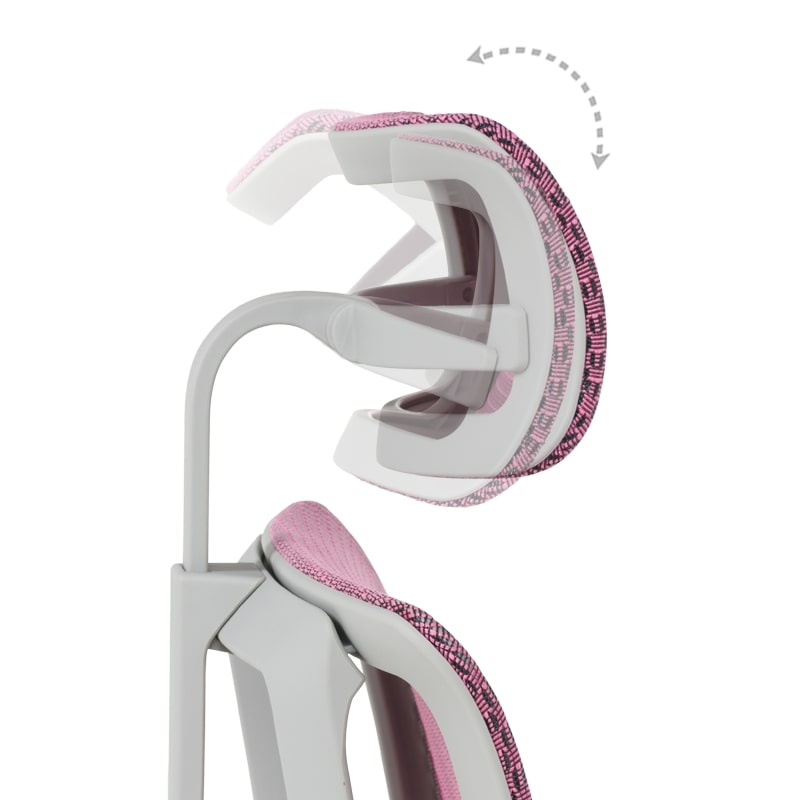 Ергономичен стол IOO Elite 2 сива рамка-розов